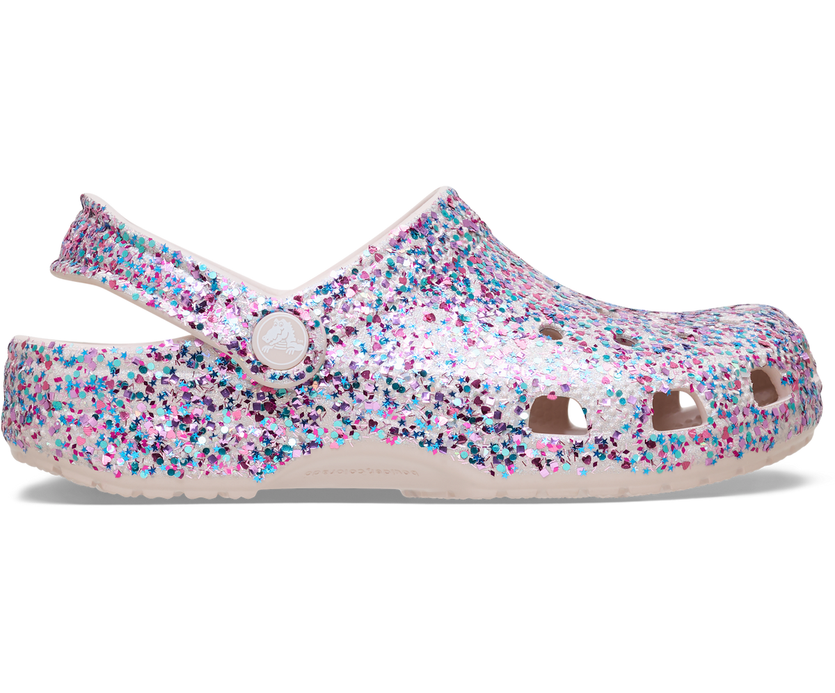 Kids' Classic Dazzle Glitter Clog - Cocoa Cr猫me