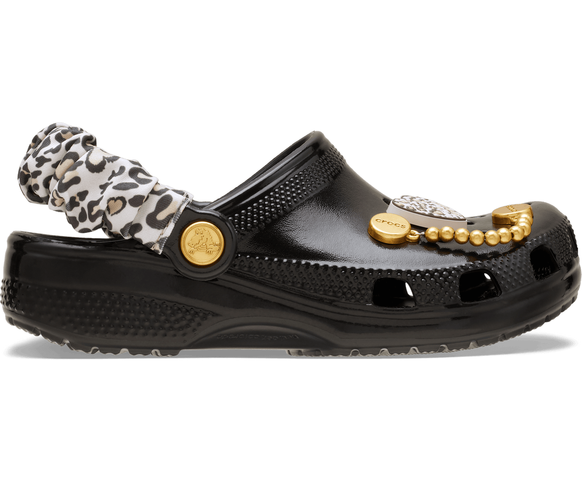 Kids' Classic Sassy Leopard Clog - Black/Dulc茅