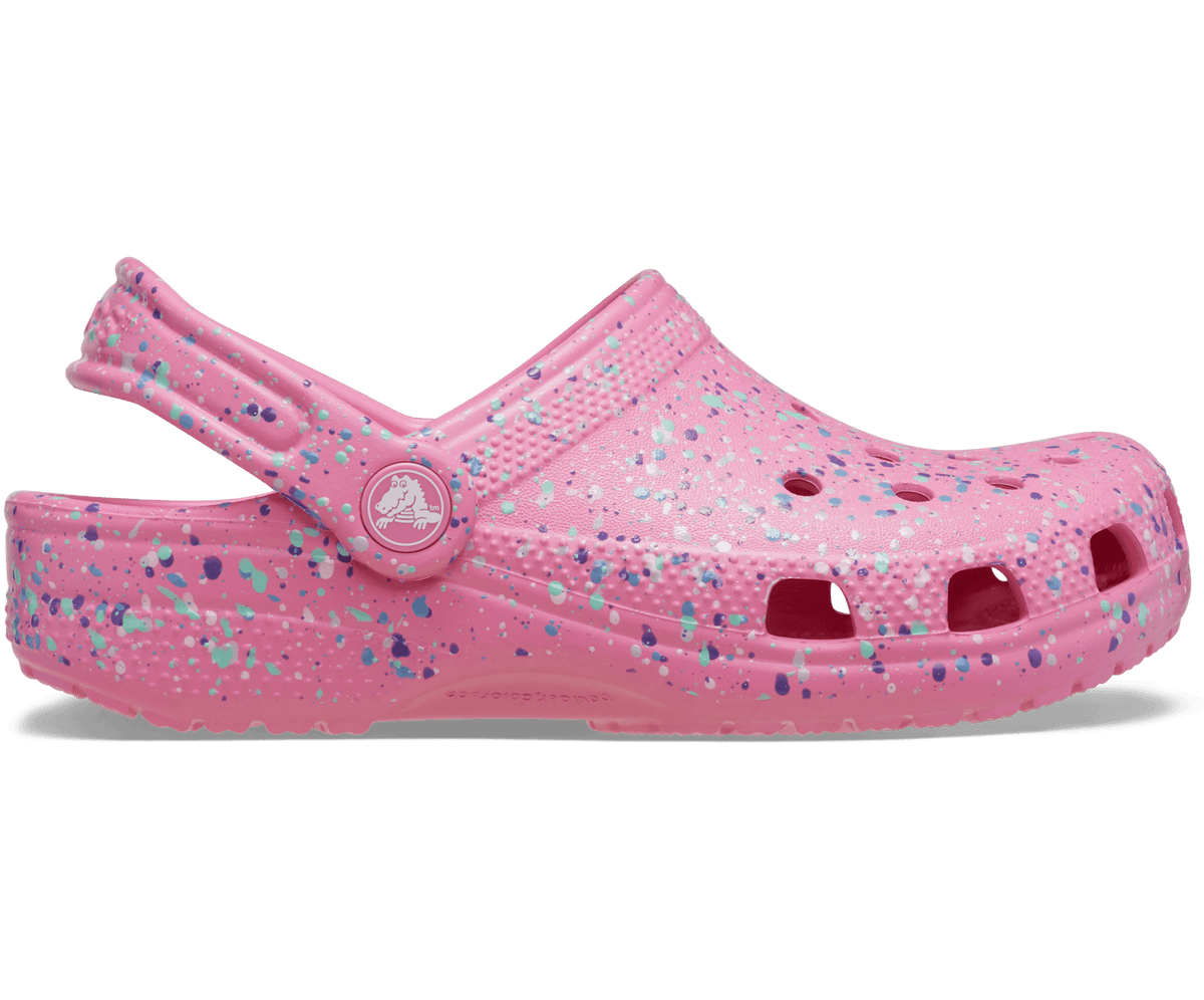 Kids鈥?Classic Splatter Paint Clog - Pink Lemonade/Multi