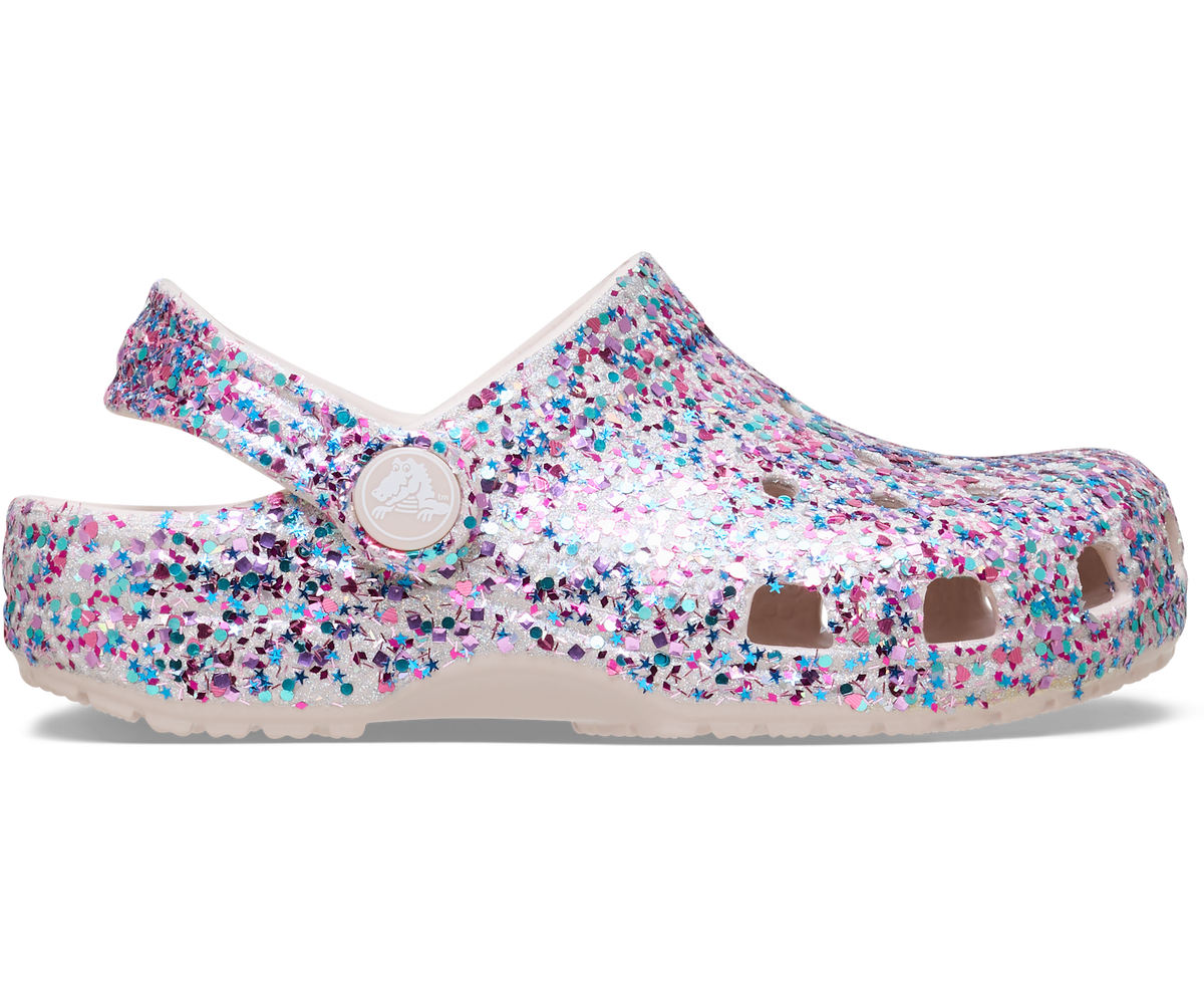 Toddler Classic Dazzle Glitter Clog - Cocoa Cr猫me
