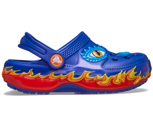 Toddler Classic IAM Dragon Lights Clog - Blue Bolt