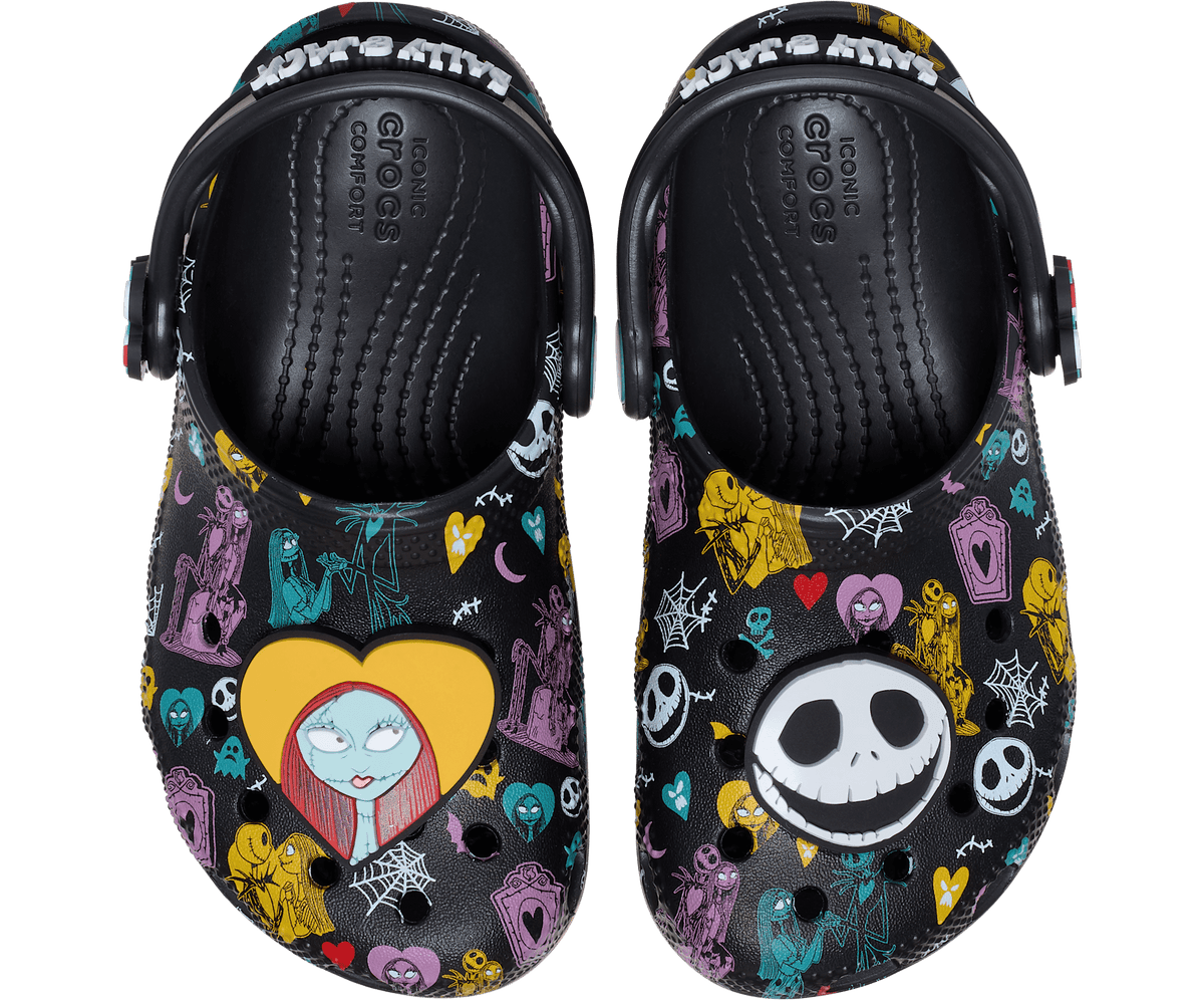 Toddlers鈥?Disney Tim Burton's The Nightmare Before Christmas Jack and Sally Classic Clog - Multi